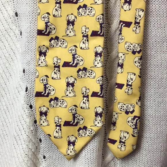 VTG The Eagle’S Eye Dalmatian Puppies 💯% Silk Handmade in Italy 🇮🇹 58”L Tie - Picture 2 of 7